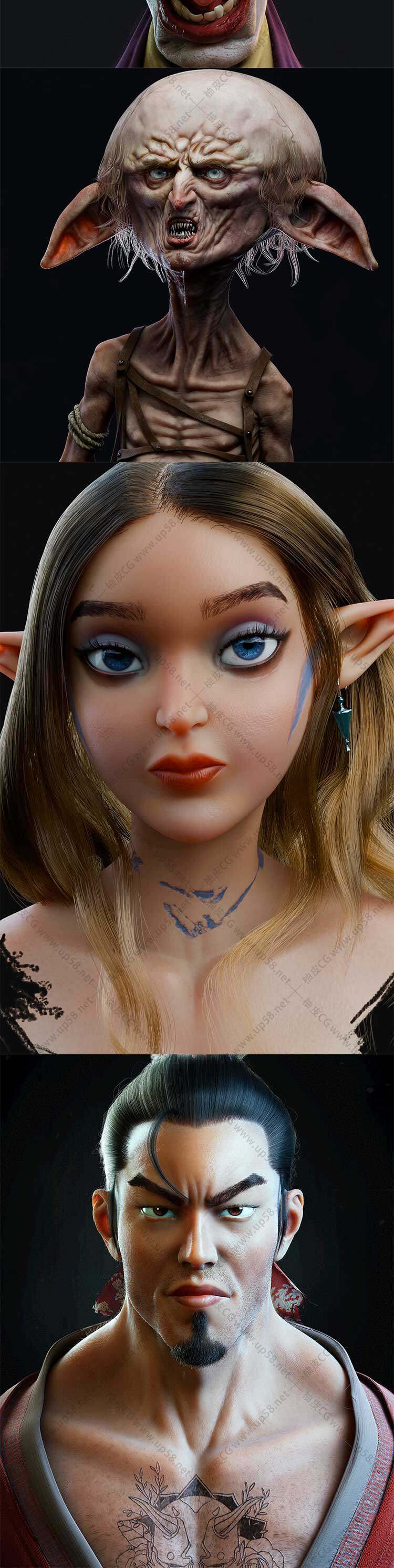 [汉化版]Blender高效实现复杂写实发型插件Hair Brick Pro v2026.3.1