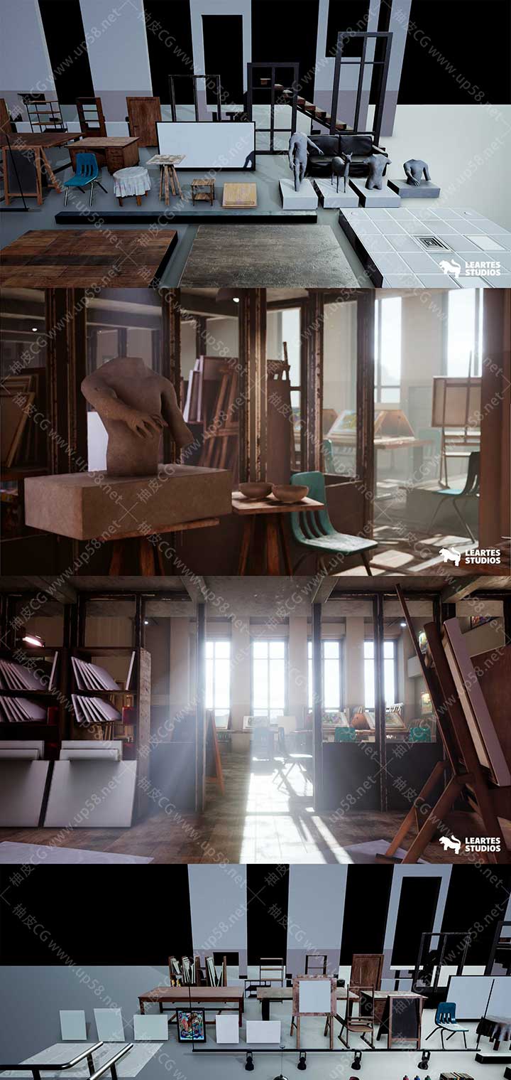 Unreal Engine游戏开发视觉艺术工作室环境数字资产包