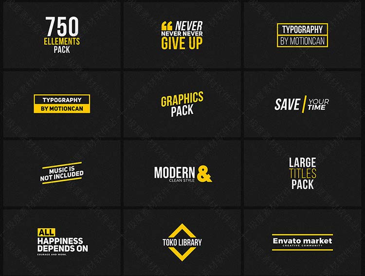 AE Pr预设模板 转场排版图表文字标题呼出说明商品展示动画素材库升级版 V1.3.1