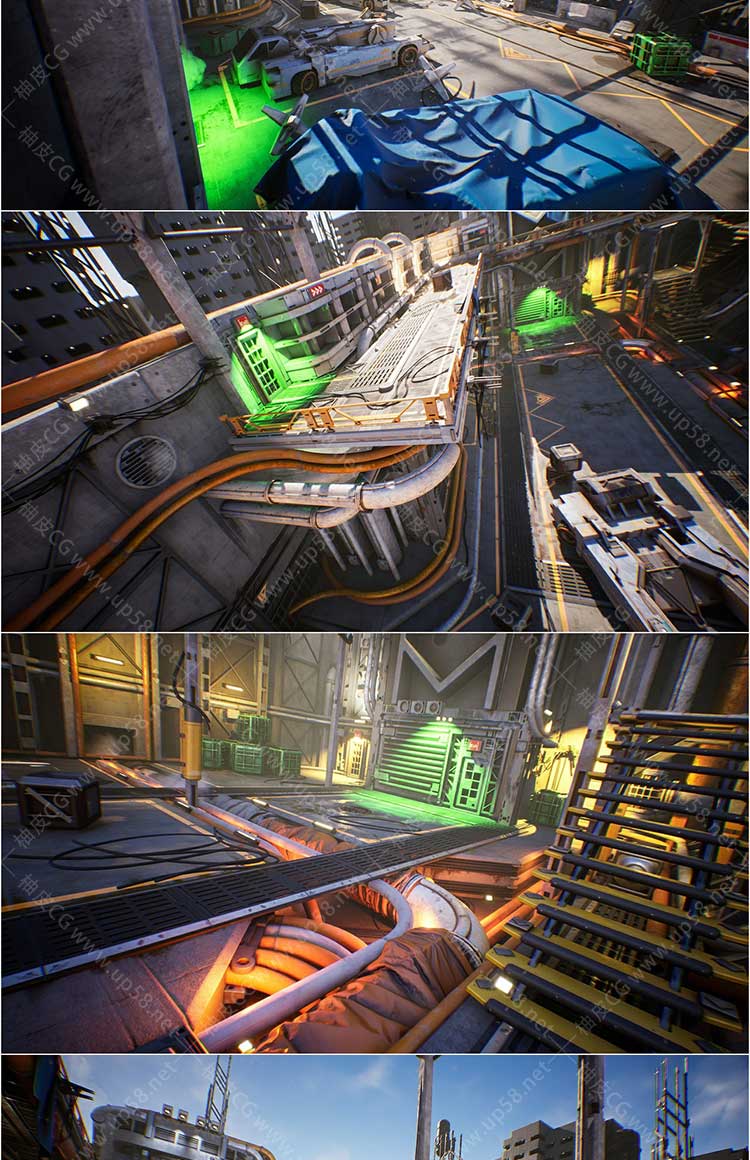 Unreal Engine科幻风格关卡构建工具包SciFi Kitbash Level Builder Vol.2