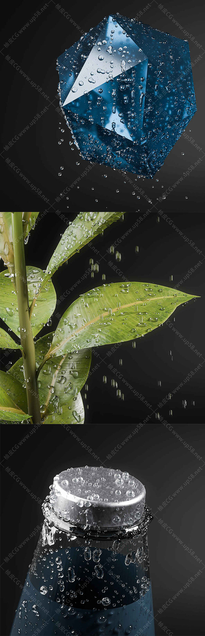 [汉化版]Blender专业写实级表面水滴分布插件Quick Waterdrop v3(中文字幕)