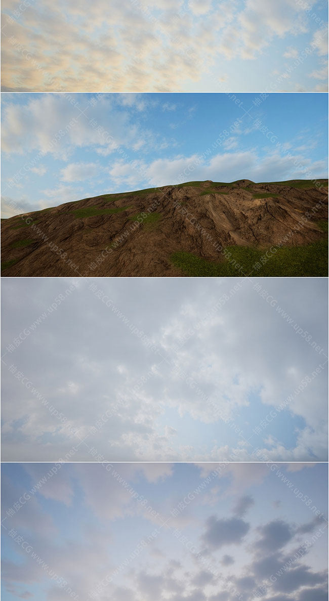14个Unreal Engine动画天空设计资源包+智能材质+8K真实景观