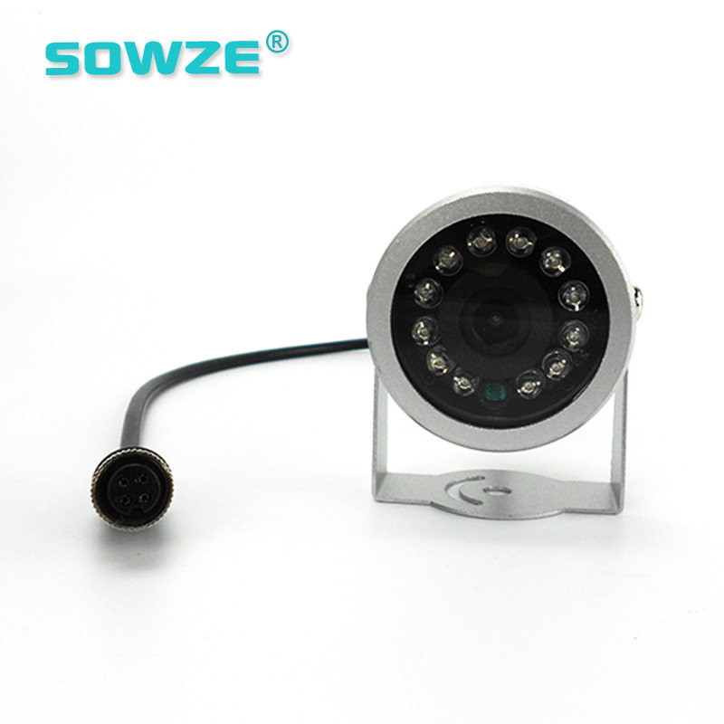 AHD infrared car camera 1.3 million goose egg waterproof outside the car four-core aviation head 12V power supply for car and boat