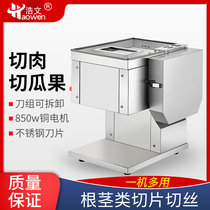 Multi-purpose stainless steel meat slicer commercial electric canteen slicing multi-functional vegetable and meat cutting machine desktop