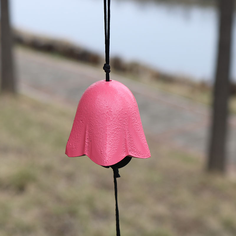 Japanese cast iron wind chimes Flower metal Japanese ancient style scenic area Balcony Outdoor courtyard Temple blessing hanging bells