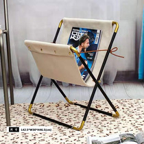Metal leather magazine rack display rack folding living room Book newspaper rack storage floor landing file rack childrens small bookshelf