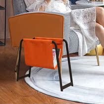 Metal black simple magazine rack small book reading rack newspaper file storage rack light luxury home accessories