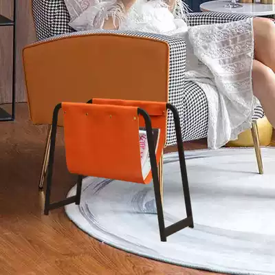 Metal black simple magazine rack small book reading rack newspaper file storage layer rack light luxury home accessories