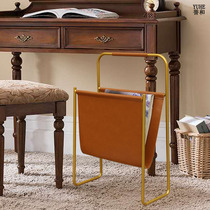 Iron bookshelf floor metal Nordic creative home simple multi-layer storage non-development living room simple leather rack