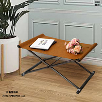 Stainless steel simple folding ritual rack living room storage Nordic leather metal decorative frame art multi-purpose display rack