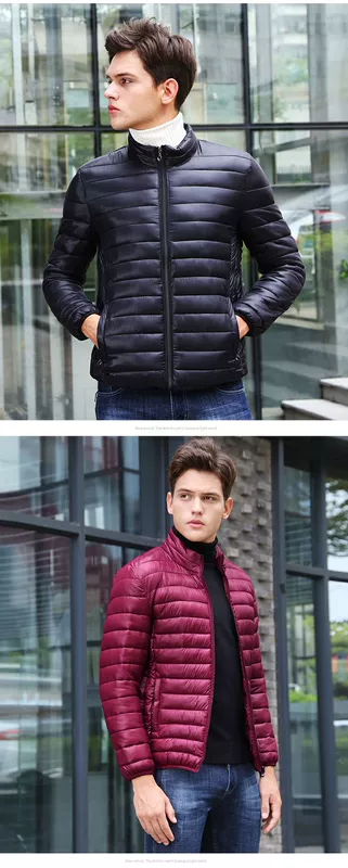 Người cha trung niên mới mặc quần áo cotton mùa đông Áo khoác nam mùa đông trong chiếc áo khoác cotton trẻ trung mỏng manh