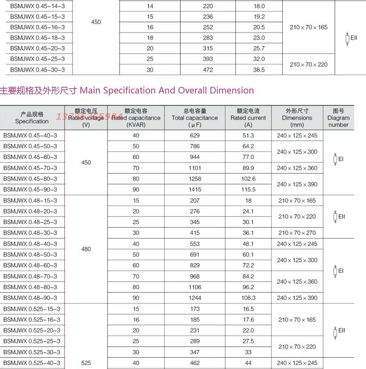 Ôn Châu Weisikang Jiudu BSMJWX0.4-15 16 20 25 30 40-3 tụ điện hạ thế tự phục hồi