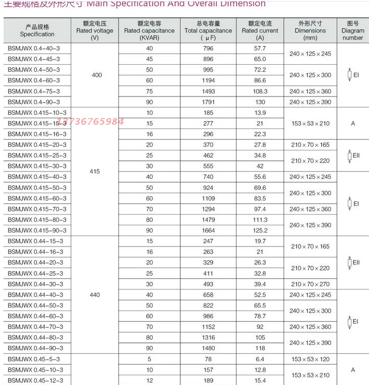 Ôn Châu Weisikang Jiudu BSMJWX0.4-15 16 20 25 30 40-3 tụ điện hạ thế tự phục hồi