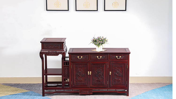 Solid wood kitchen storage cabinet against the wall storage cabinet acid branch dining cabinet live wired telephone shelf mahogany tea cabinet high cabinet