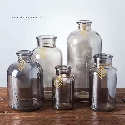 Modern simple electroplating glass dry flower vase home wedding room decoration creative dining room desktop decoration living room flower arrangement
