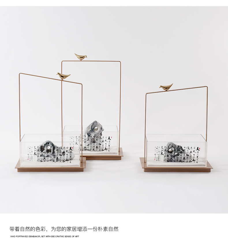 New Chinese style acrylic ceramic rockery porch place hotel club example room sitting room designer soft decoration
