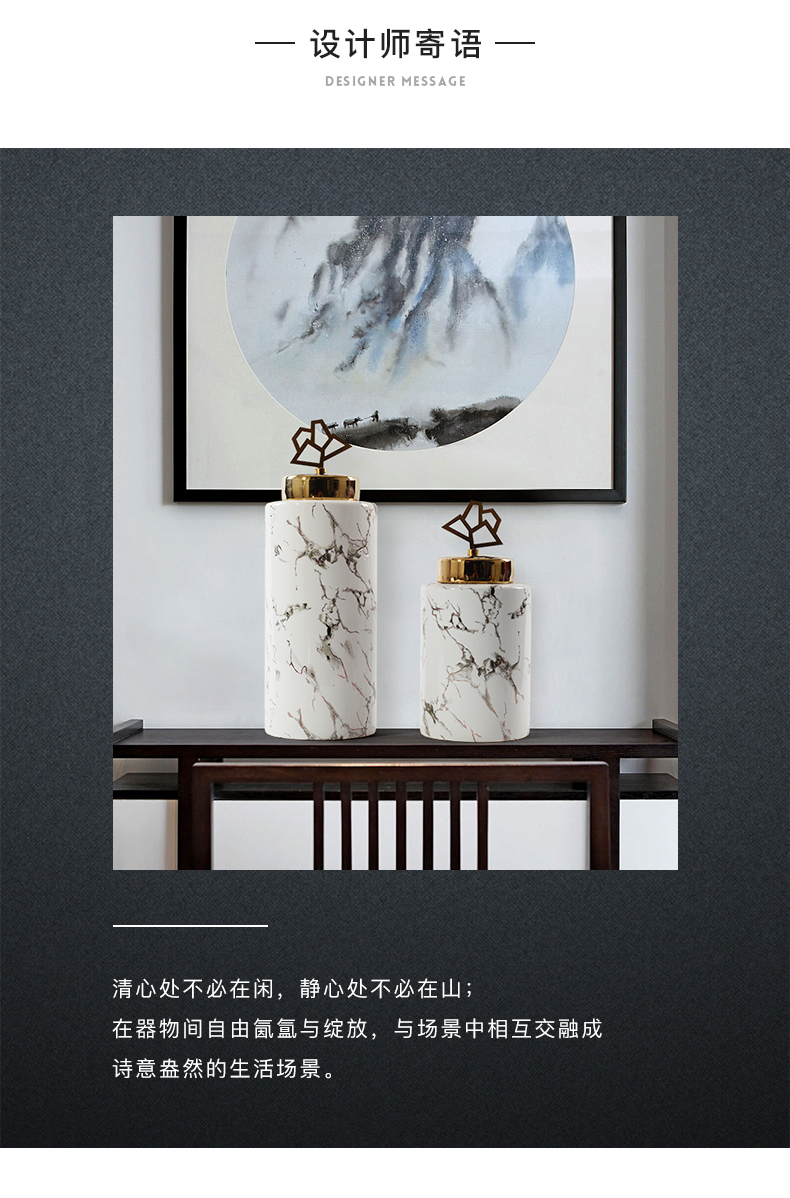 Modern Chinese style light general key-2 luxury ceramic pot furnishing articles Sir Bai Dali stone vases, the sitting room porch soft decoration