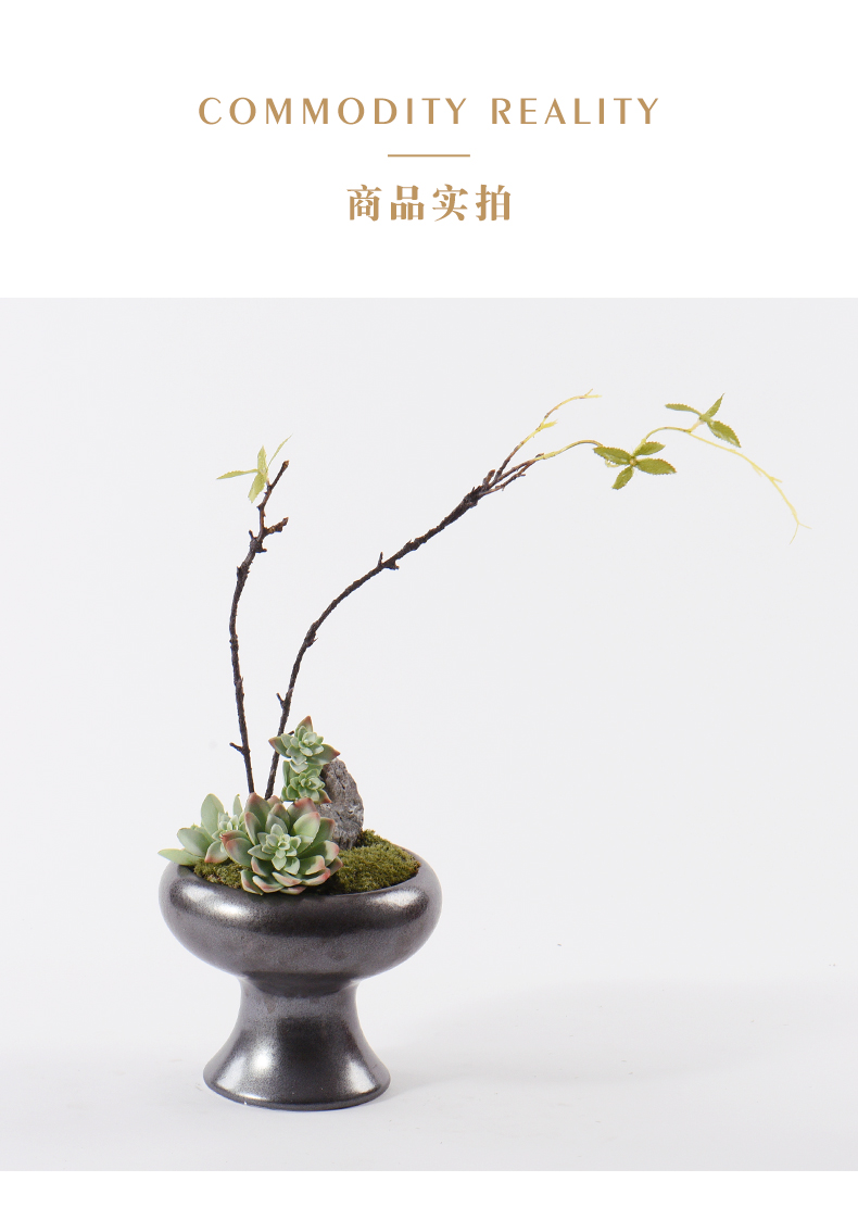 I and contracted simulation fleshy potted bonsai furnishing articles of Chinese style classic ceramic flowers floral suit soft adornment