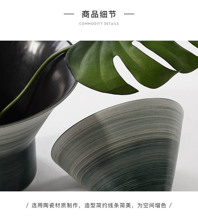 Modern new Chinese style to use creative gradient ceramic vase household interior furnishing articles mesa flower arranging flowers, arts and crafts