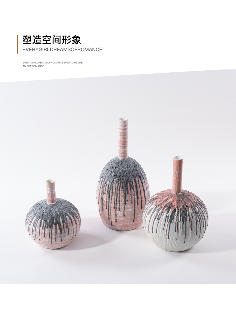 Individual design ceramics furnishing articles between example of new Chinese style in the hall, side what shoe cabinet mesa vase decoration