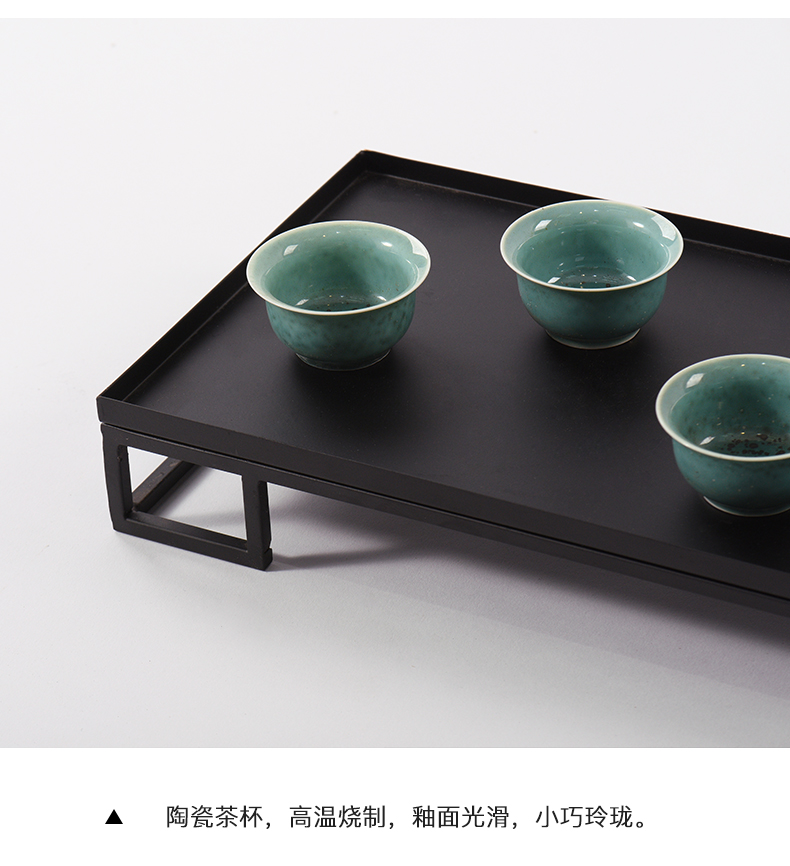 New Chinese style adornment ceramic teapot tea tea tea tray handicraft indoor tea set between example furnishing articles