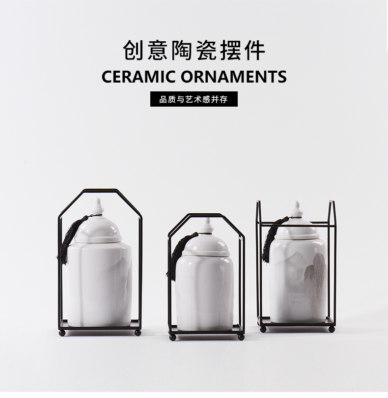 "Clearance" modern new Chinese style simple ceramic pot furnishing articles sample room TV ark, porch decorative furnishings