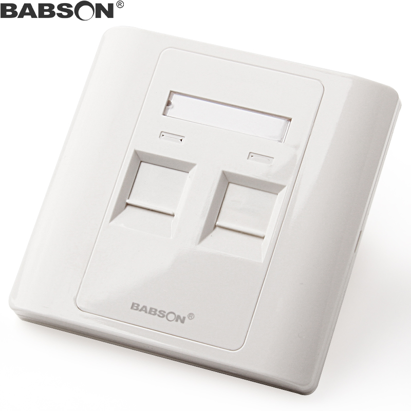 Baisen dual-port information panel Telephone computer panel Network telephone socket panel