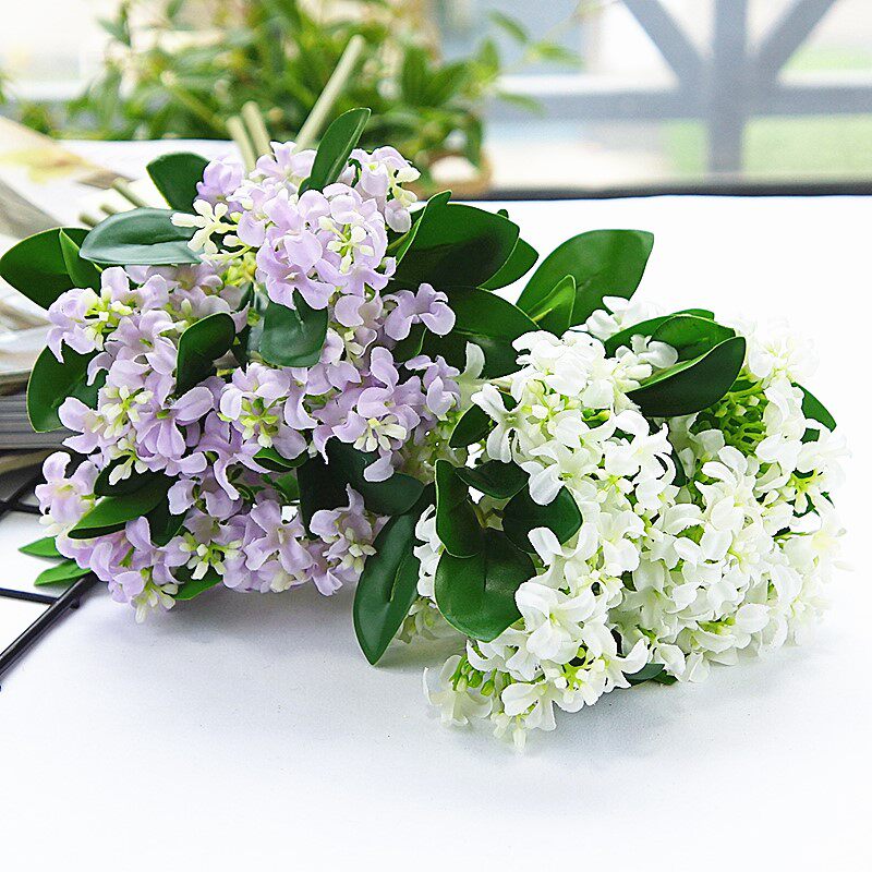 5 branches of hand zicory scented flowers bouquet fake flower emulation floral home weddings to hold the floral material photographic props