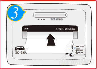 Mã vàng chính hãng GD-9303 Máy hủy tài liệu Golden Dian 9303 Máy hủy tài liệu đĩa dễ vỡ Thẻ tín dụng một năm Bảo hành - Máy hủy tài liệu