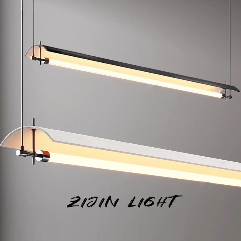 Italian-Style Linear Chandelier for Restaurant, Designer Creative Office, Tea Room, Study, Island Counter, Bar, Minimalist Lighting Fixtures