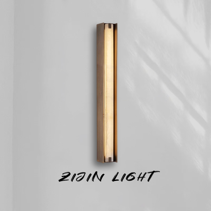 New Chinese-Style Marble Strip Wall Lamp Villa Living Room Background Wall Lamp Corridor Staircase Modern Minimalist Bedroom Lighting Fixtures