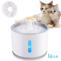 Automatic Pet Cat Water Fountain with LED Lighting 5 Pack Fi