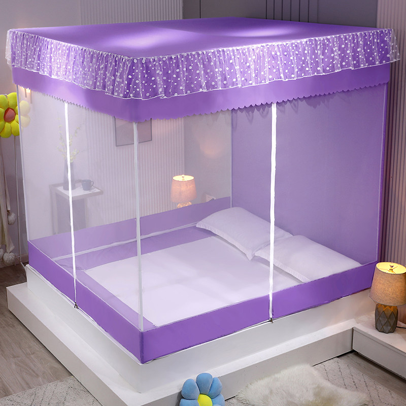 New sitting bed Bed Curtain Mosquito Net Three Doors Shading Anti-Dust Top Bedroom Home Court Children Anti-Fall Crypto Thickening
