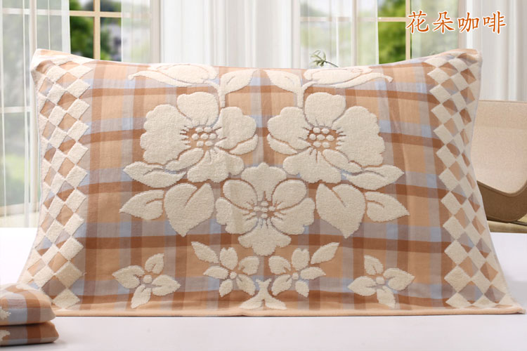 Gối khăn bông gạc người lớn jacquard vải tăng dày mềm đích thực phim hoạt hình vài mô hình không phai