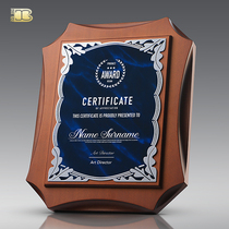 Creative Medal Customized to make high-end wooden plaque Plaque Proxy Certificate Franchise Authorization Card thanks to the card hire book production