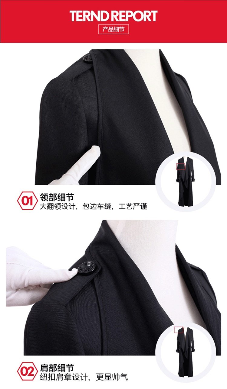 Áo gió nữ dài phần mùa xuân và mùa thu phiên bản mới của Hàn Quốc áo dài tay áo mỏng và đơn giản thời trang áo khoác hoang dã áo măng tô nữ