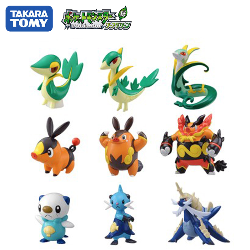 正版tomy Mc 宠物小精灵神奇宝贝御三家水水獭藤藤蛇暖暖猪