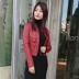 HONB Red Betty Mùa thu và mùa đông New Windproof Ladies Da Thời trang Ấm áp Da cừu Áo khoác da ngắn - Quần áo da Quần áo da