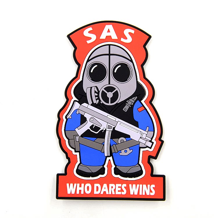 Tacticool Titanium cool SAS armband 3D effect velcro outdoor PVC rubber stamp commemorative badge Personality badge