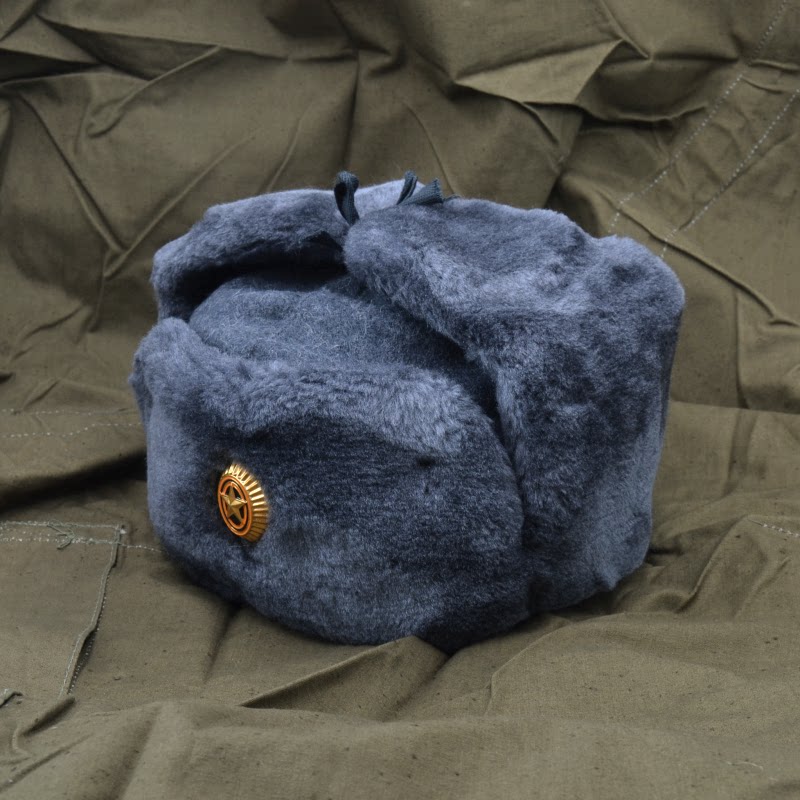 Russian Public Hair Original Products Winter Cut Cashmere Anti-Cold Caps Russian Lei Feng Hat Tactical Cotton Hat with Arctic Star Cap Emblem-Taobao