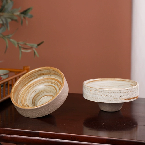 Дзен китайский стиль японского цветочного расположения посуда чай мат ретро керамика с высоким ножом цветочные украшения