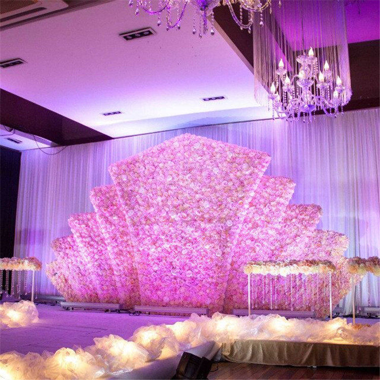 Wedding props fan background flower art can be customized color wedding products stage background Flower background