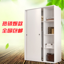 Wardrobe sliding door 2 doors simple and simple modern sliding door dormitory assembly large wardrobe bedroom storage cabinet lockers