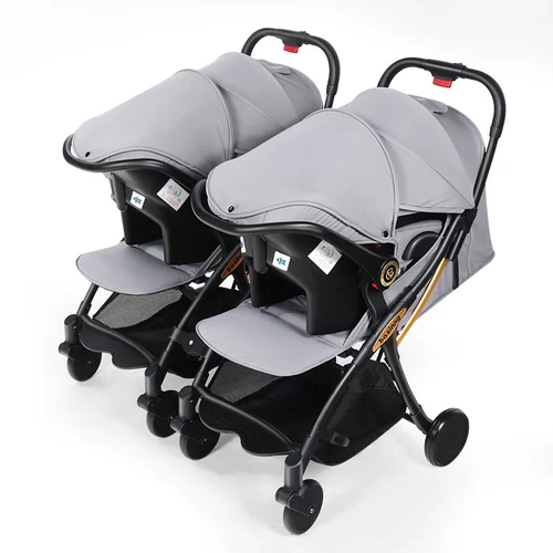 Съёмная детская складная двойная коляска для близнецов, тележка