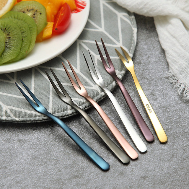 Western dining 304 stainless steel sweet pitchfork European-style creative mooncake fork fruit fork cake fork Home stainless steel cutlery