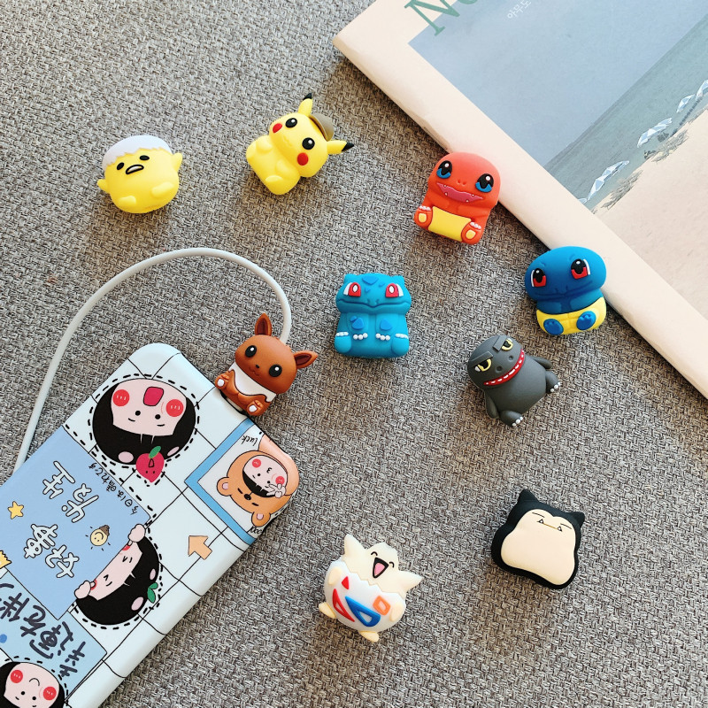 Japan-ROK cute cartoon applies Apple data line protective sleeve anti-snapping thedevice charging line protection head male and female