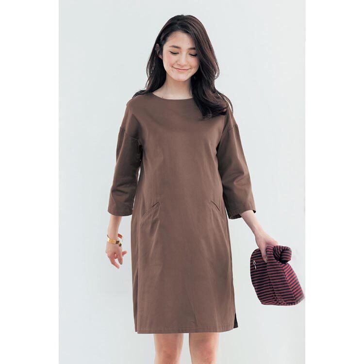 Japan Foreign Trade Half-Autumn All-Cotton Seven-Minded Pregnant Women Dress (Can't Feed Breastfeed)