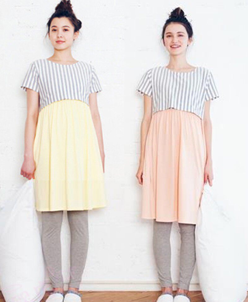 Japan Foreign Trade Original summer short sleeve lactation clothing after feeding home clothing