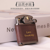 High end import quality New Zorro kerosene lighter light lavish minimalist oil wax skin hot gold pure copper lighter