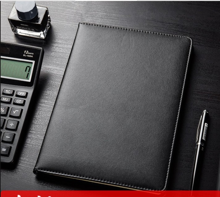 Powerful 3161 3162 business notepad notebook 16k leather book 112 pages diary black hand account